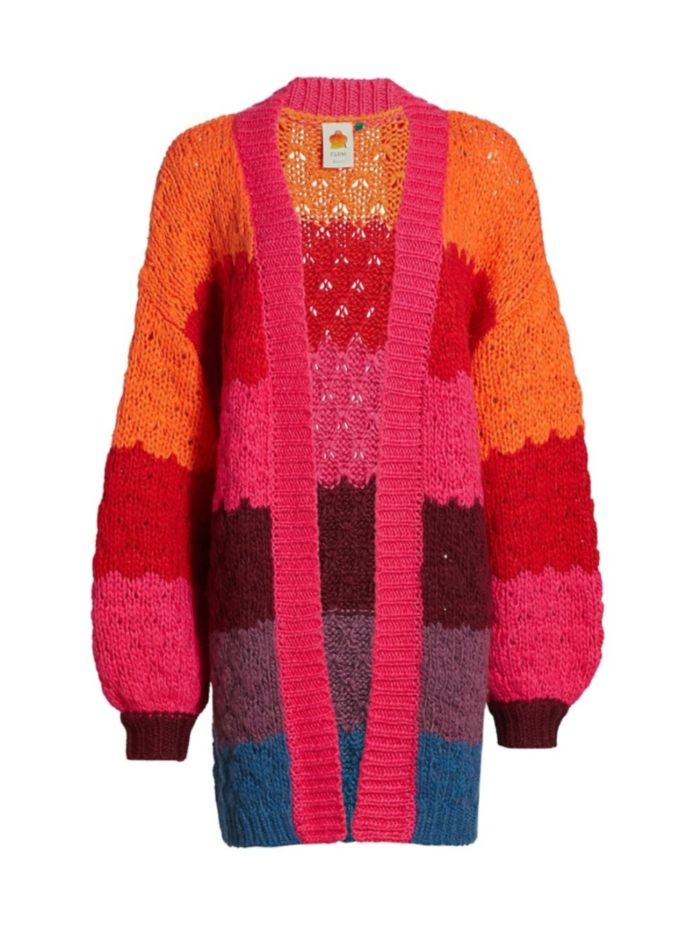 NEW Farm Rio Striped Cardigan Multi Small - Picture 12 of 17